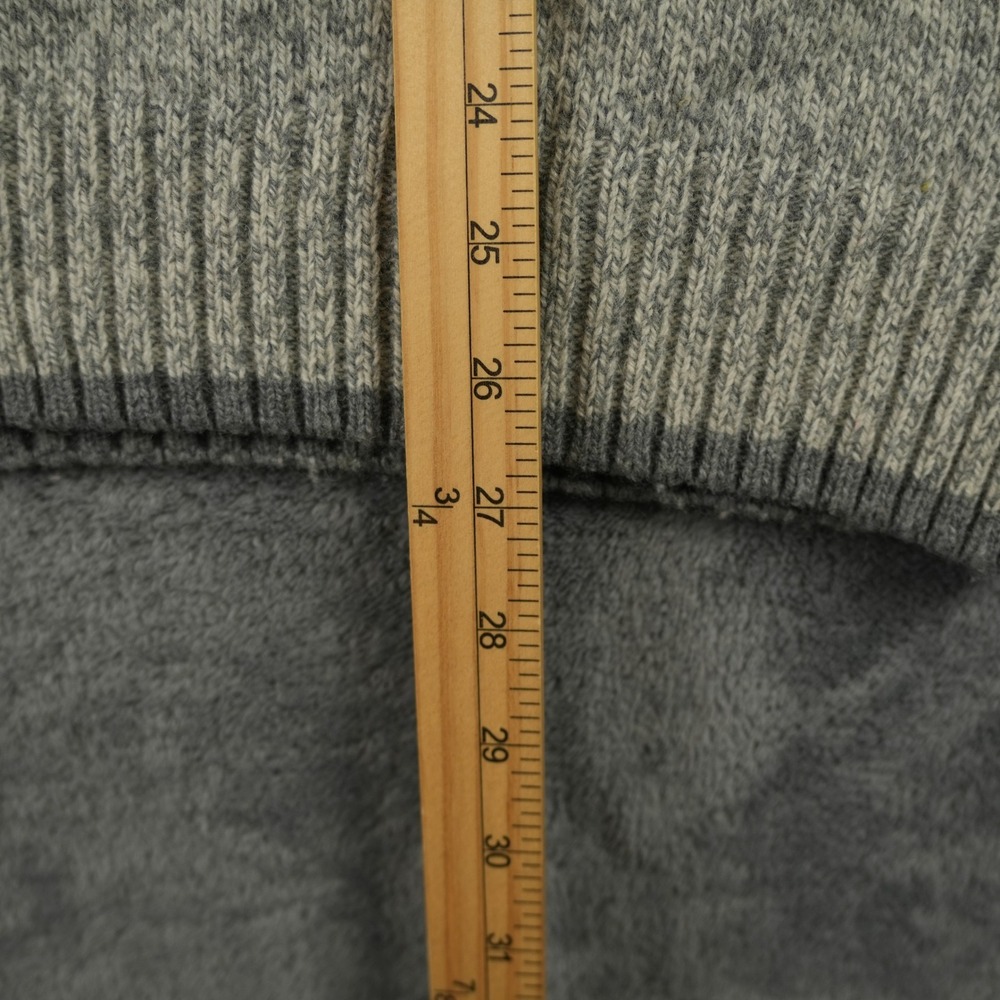 Daniele Blasi Sweater Mens L Wool Blend Quarter Zip Grey Striped Made in Italy - Picture 7 of 9